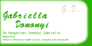 gabriella domonyi business card